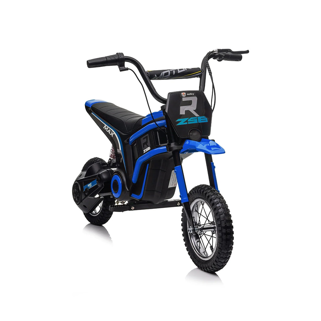 24V 14ah Kids Ride On 24V Electric Motocross Motorcycle Dirt Bike-XXL large Blue