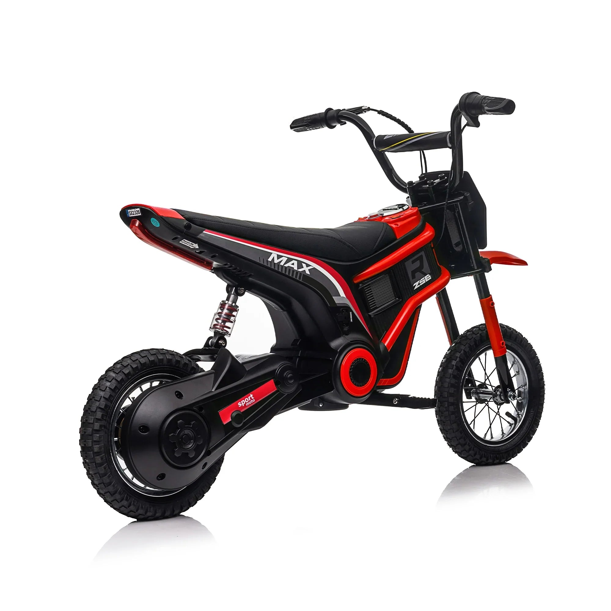 24V 14ah Kids Ride On 24V Electric Motocross Motorcycle Dirt Bike-XXL large Red