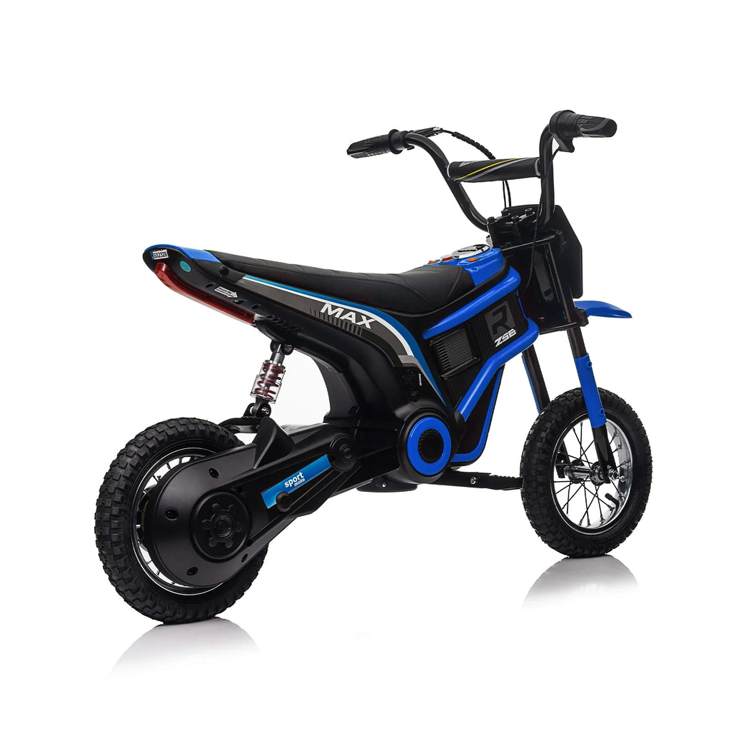 24V 14ah Kids Ride On 24V Electric Motocross Motorcycle Dirt Bike-XXL large Blue