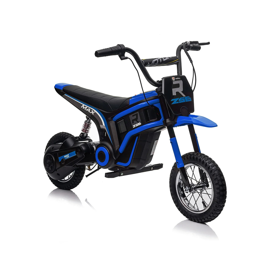 24V 14ah Kids Ride On 24V Electric Motocross Motorcycle Dirt Bike-XXL large Blue