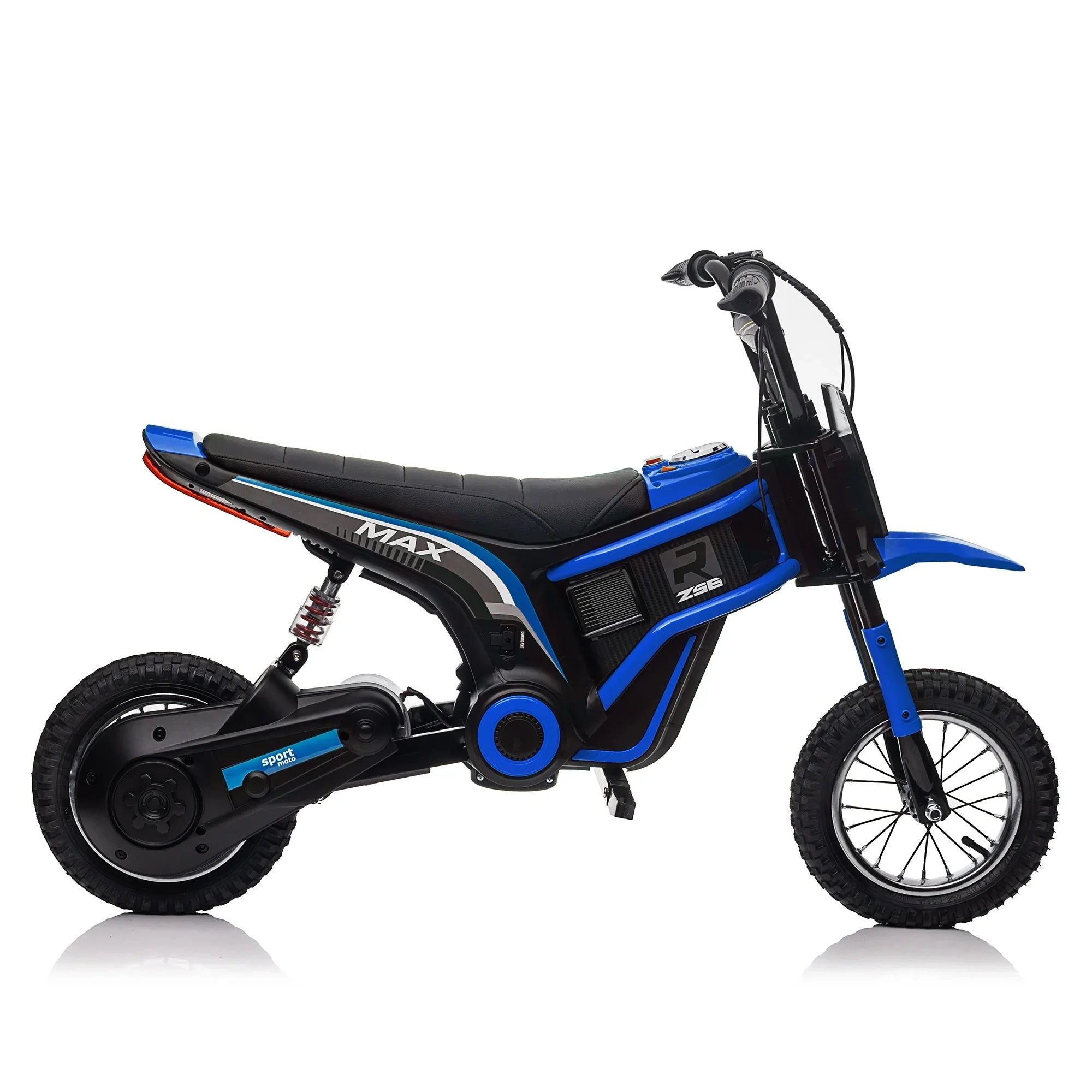 24V 14ah Kids Ride On 24V Electric Motocross Motorcycle Dirt Bike-XXL large Blue