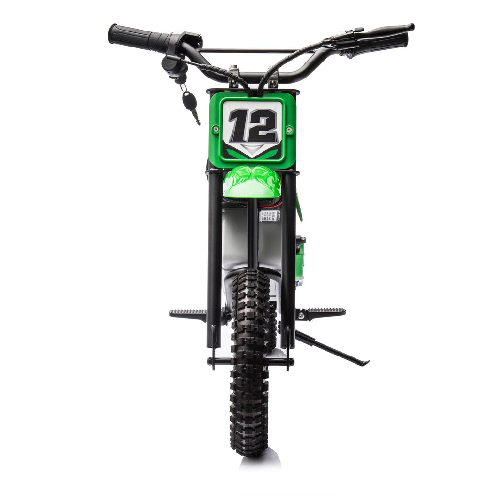 Electric mini dirt motorcycle for kids 350w xxxl motorcycle 36V Green