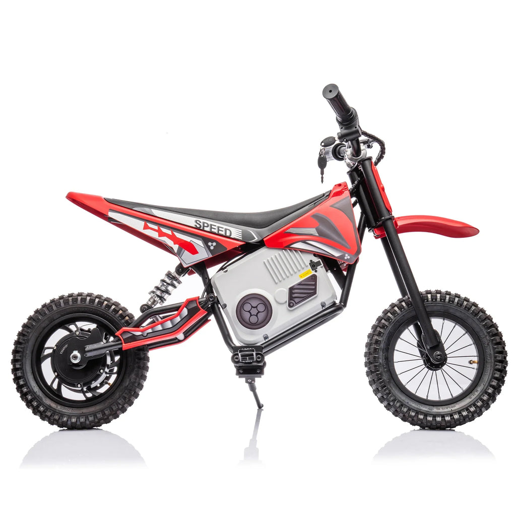 Electric mini dirt motorcycle for kids 350w xxxl motorcycle 36V Red