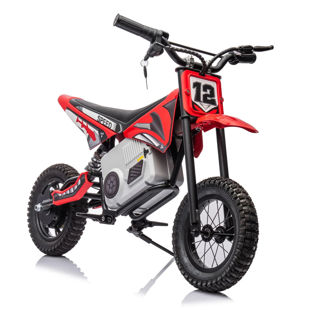 Electric mini dirt motorcycle for kids 350w xxxl motorcycle 36V Red