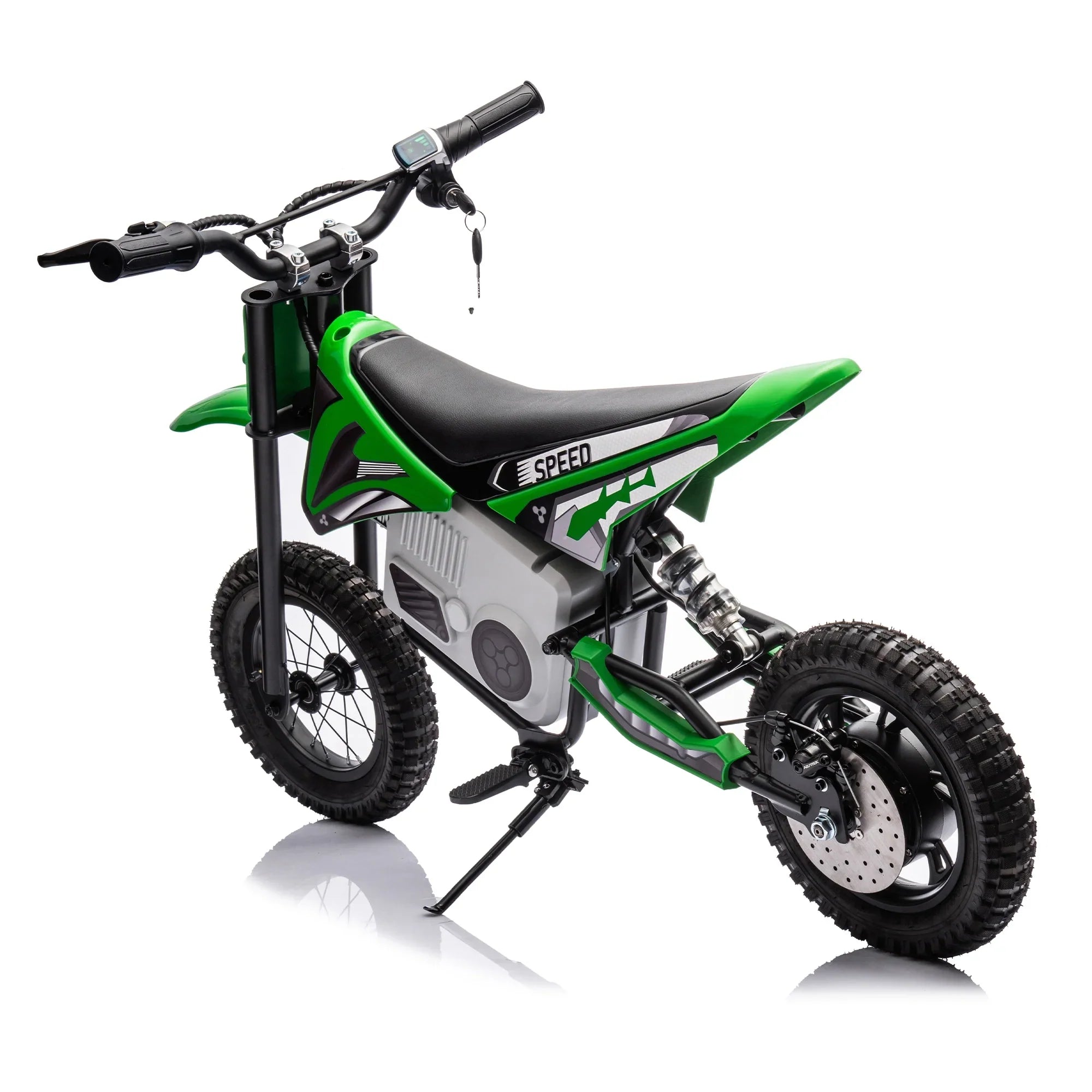 Electric mini dirt motorcycle for kids 350w xxxl motorcycle 36V Green