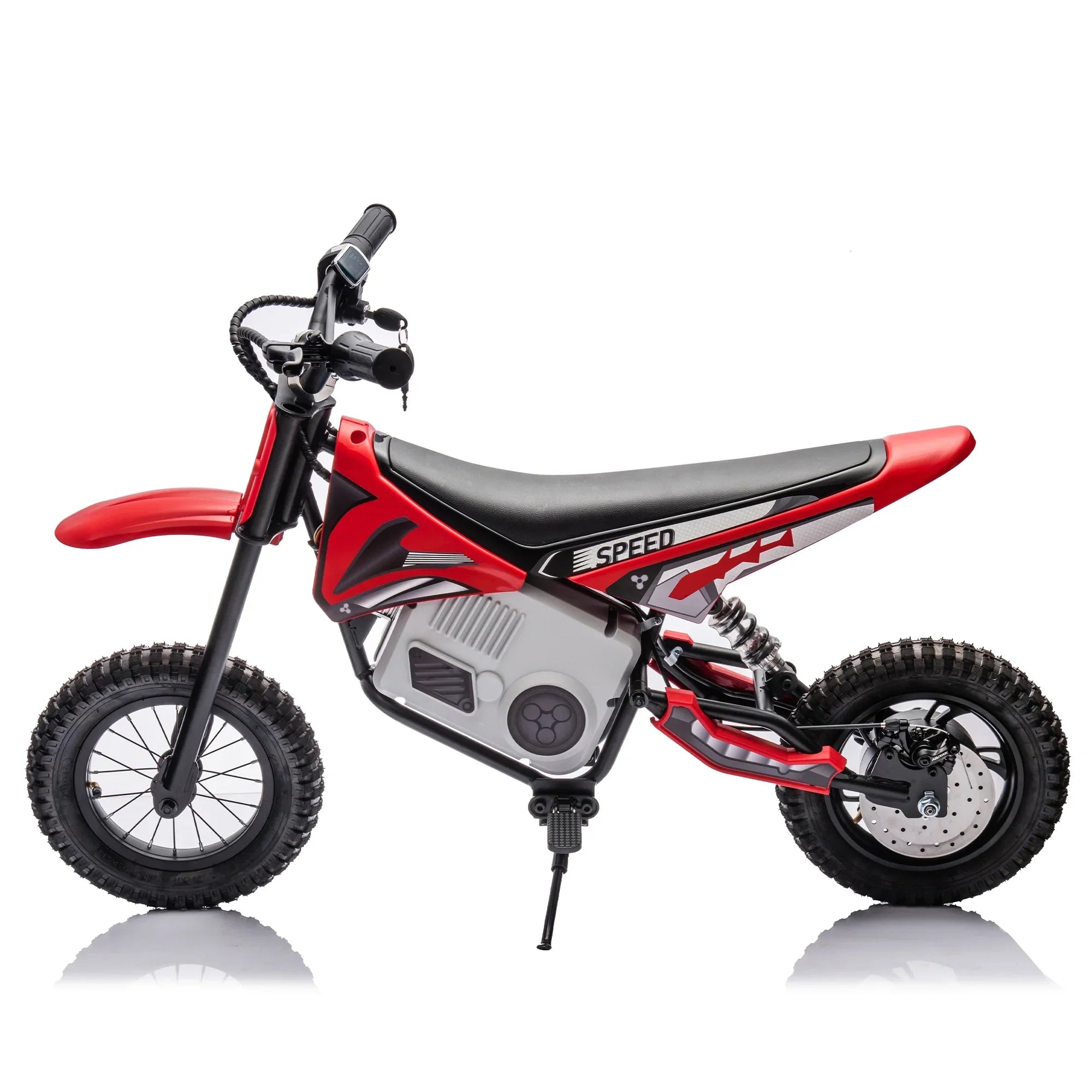 Electric mini dirt motorcycle for kids 350w xxxl motorcycle 36V Red