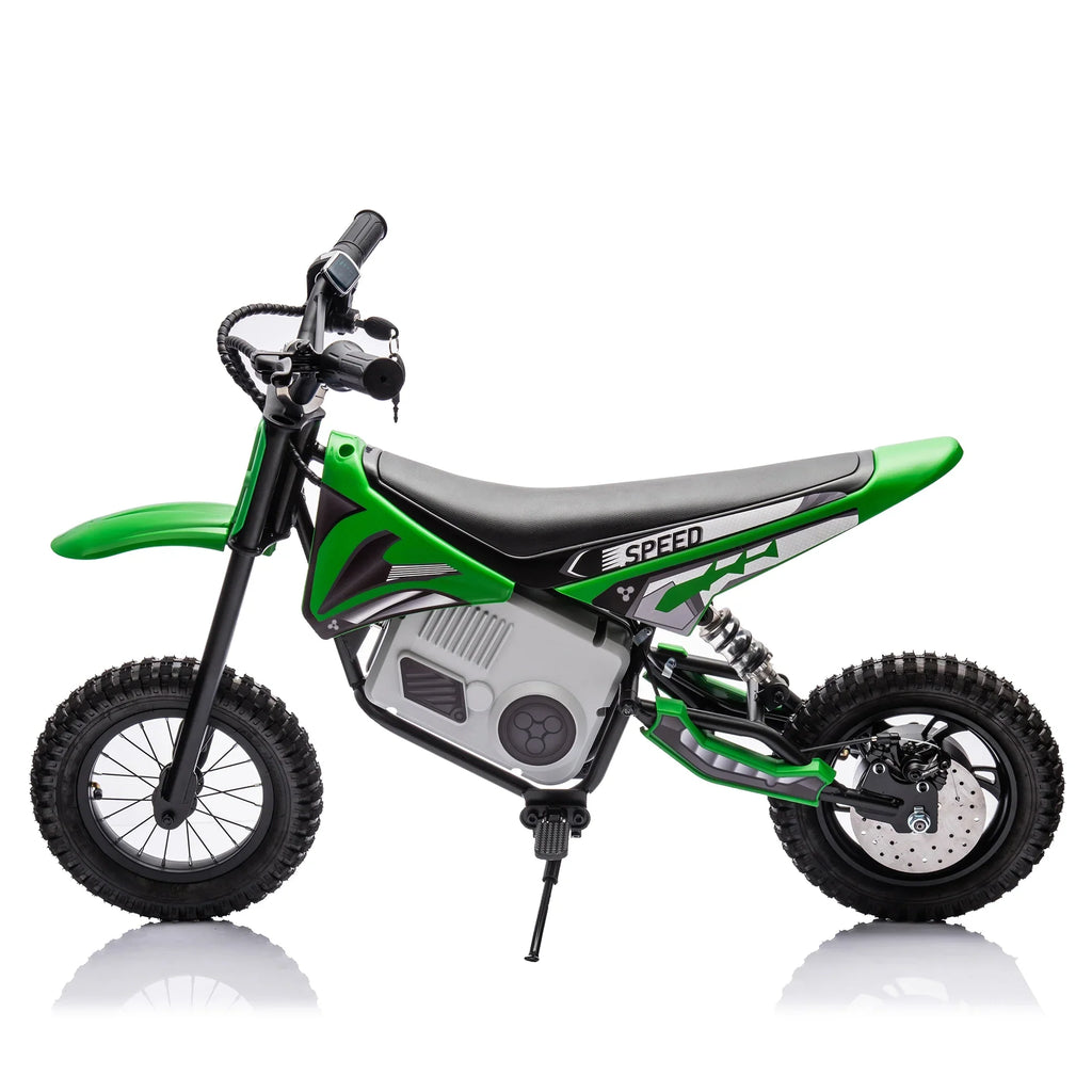 Electric mini dirt motorcycle for kids 350w xxxl motorcycle 36V Green
