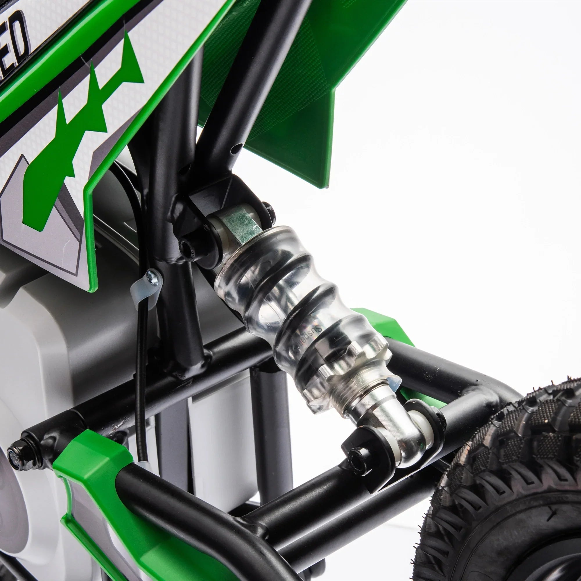 Electric mini dirt motorcycle for kids 350w xxxl motorcycle 36V Green