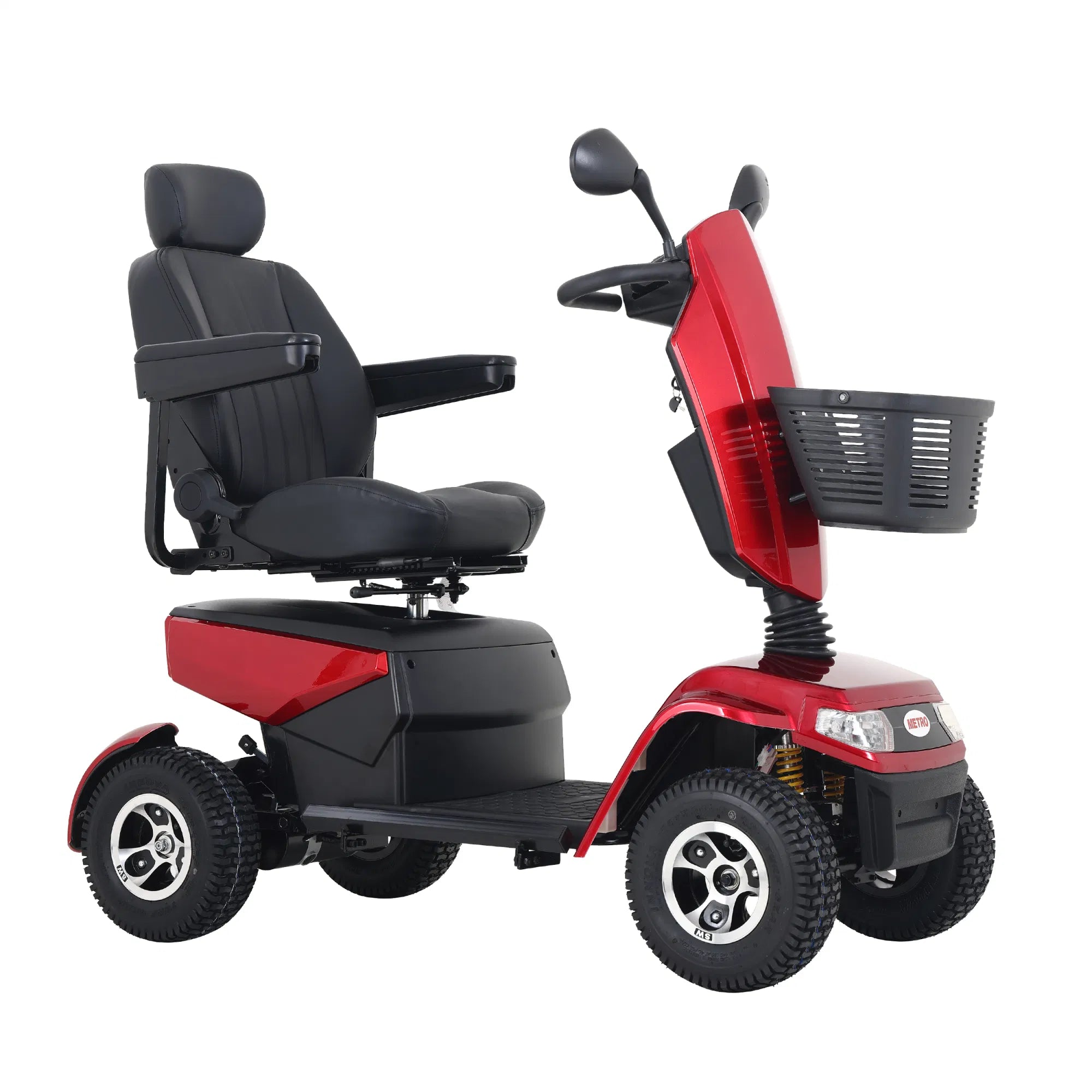 4-Wheel Electric Mobility Scooter for Adults Seniors and Eldely,Adult All Terrain Electric Powered Wheelchair Device-1000W Motor With 75Ah Battery,S800 RED