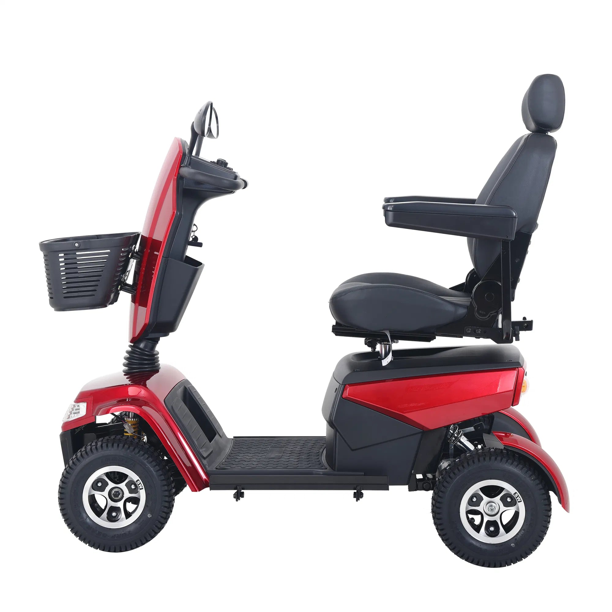 4-Wheel Electric Mobility Scooter for Adults Seniors and Eldely,Adult All Terrain Electric Powered Wheelchair Device-1000W Motor With 75Ah Battery,S800 RED