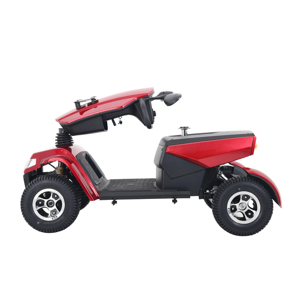 4-Wheel Electric Mobility Scooter for Adults Seniors and Eldely,Adult All Terrain Electric Powered Wheelchair Device-1000W Motor With 75Ah Battery,S800 RED