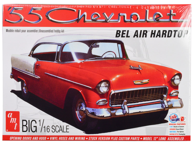1955 Chevrolet Bel Air Hardtop 1/16 Scale Plastic Model Kit by AMT