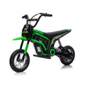24V 14ah Kids Ride On 24V Electric Motocross Motorcycle Dirt Bike-XXL large Green