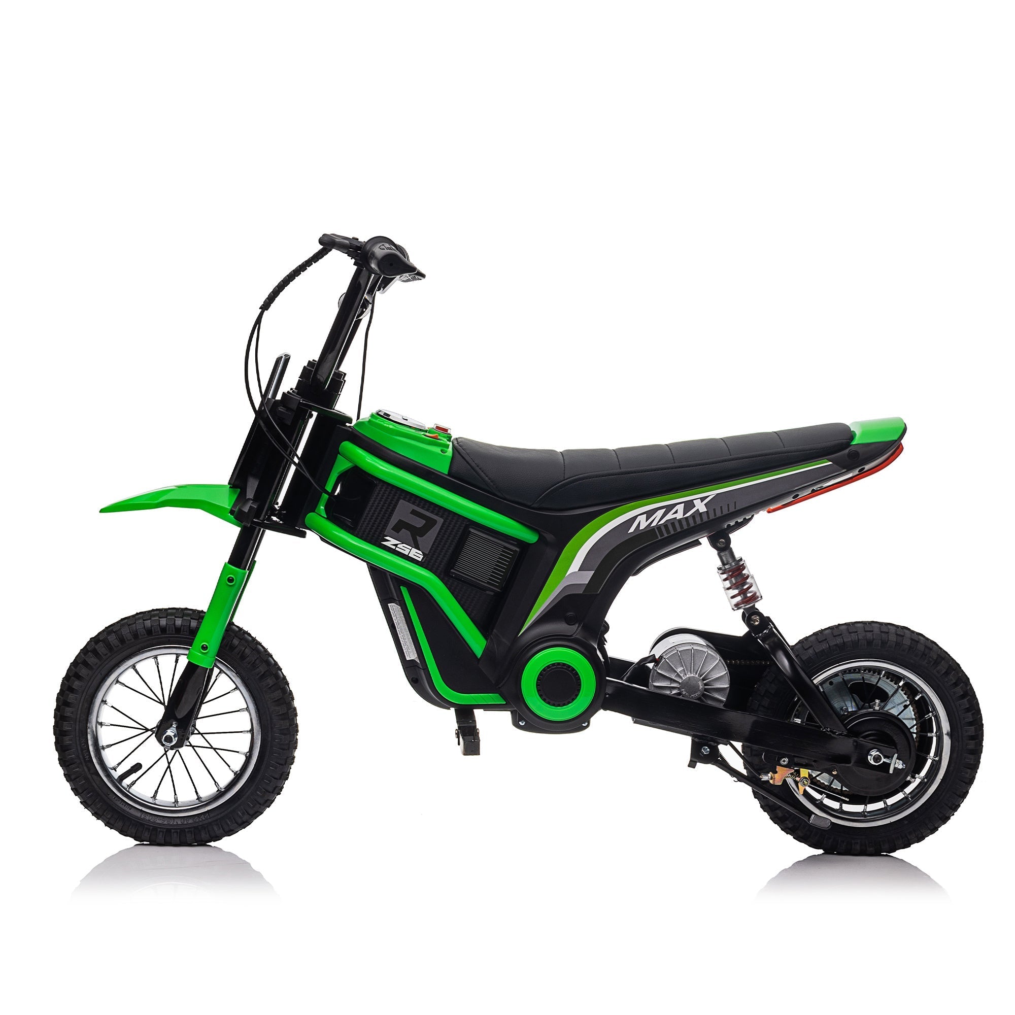 24V 14ah Kids Ride On 24V Electric Motocross Motorcycle Dirt Bike-XXL large Green