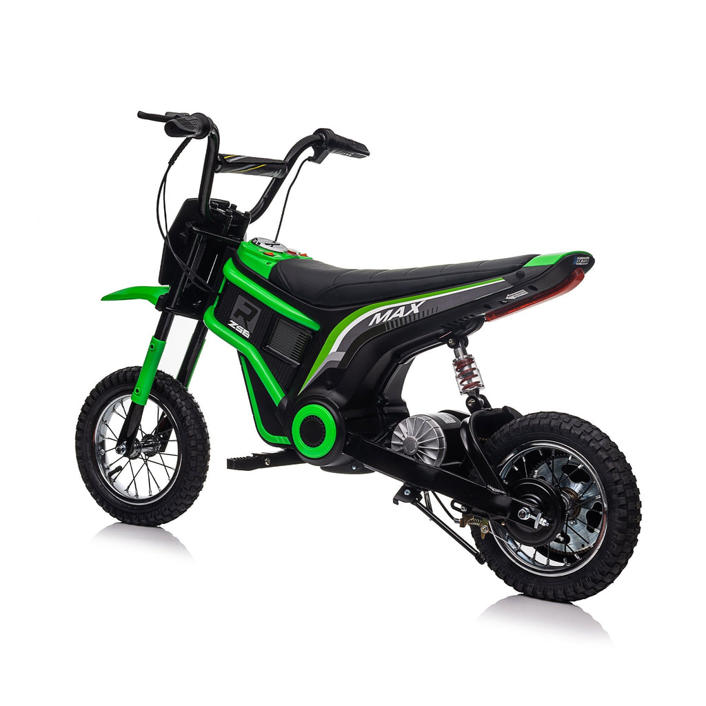 24V 14ah Kids Ride On 24V Electric Motocross Motorcycle Dirt Bike-XXL large Green