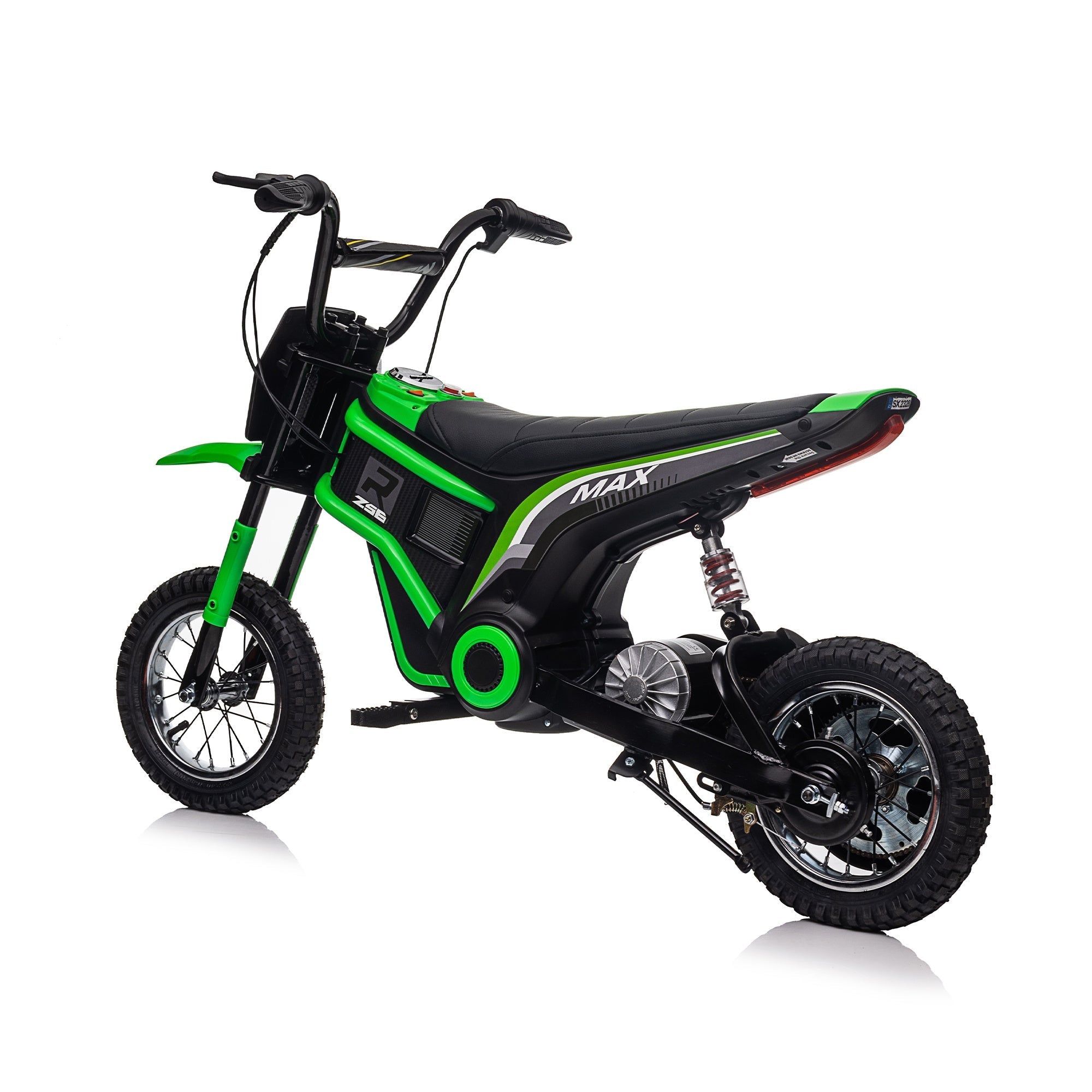 24V 14ah Kids Ride On 24V Electric Motocross Motorcycle Dirt Bike-XXL large Green
