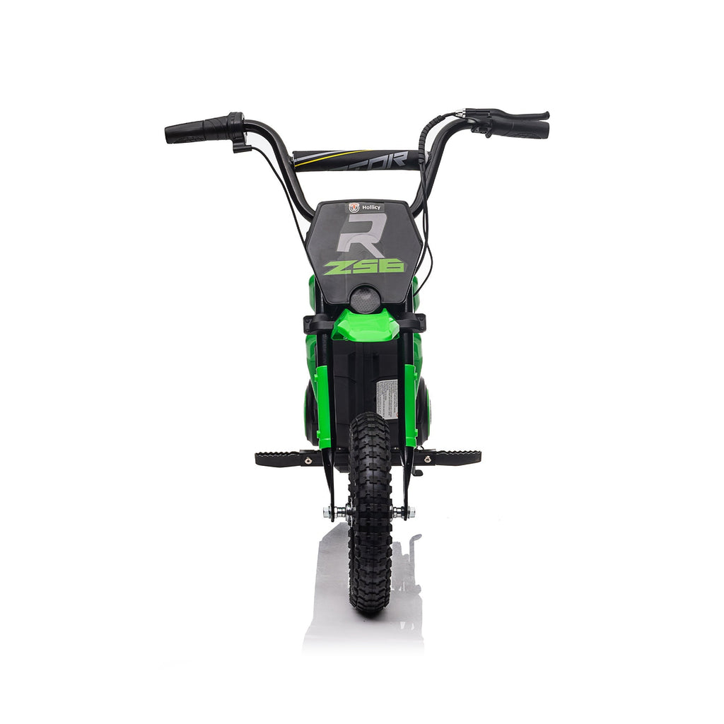 24V 14ah Kids Ride On 24V Electric Motocross Motorcycle Dirt Bike-XXL large Green