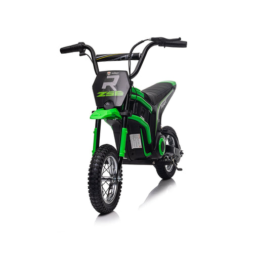 24V 14ah Kids Ride On 24V Electric Motocross Motorcycle Dirt Bike-XXL large Green