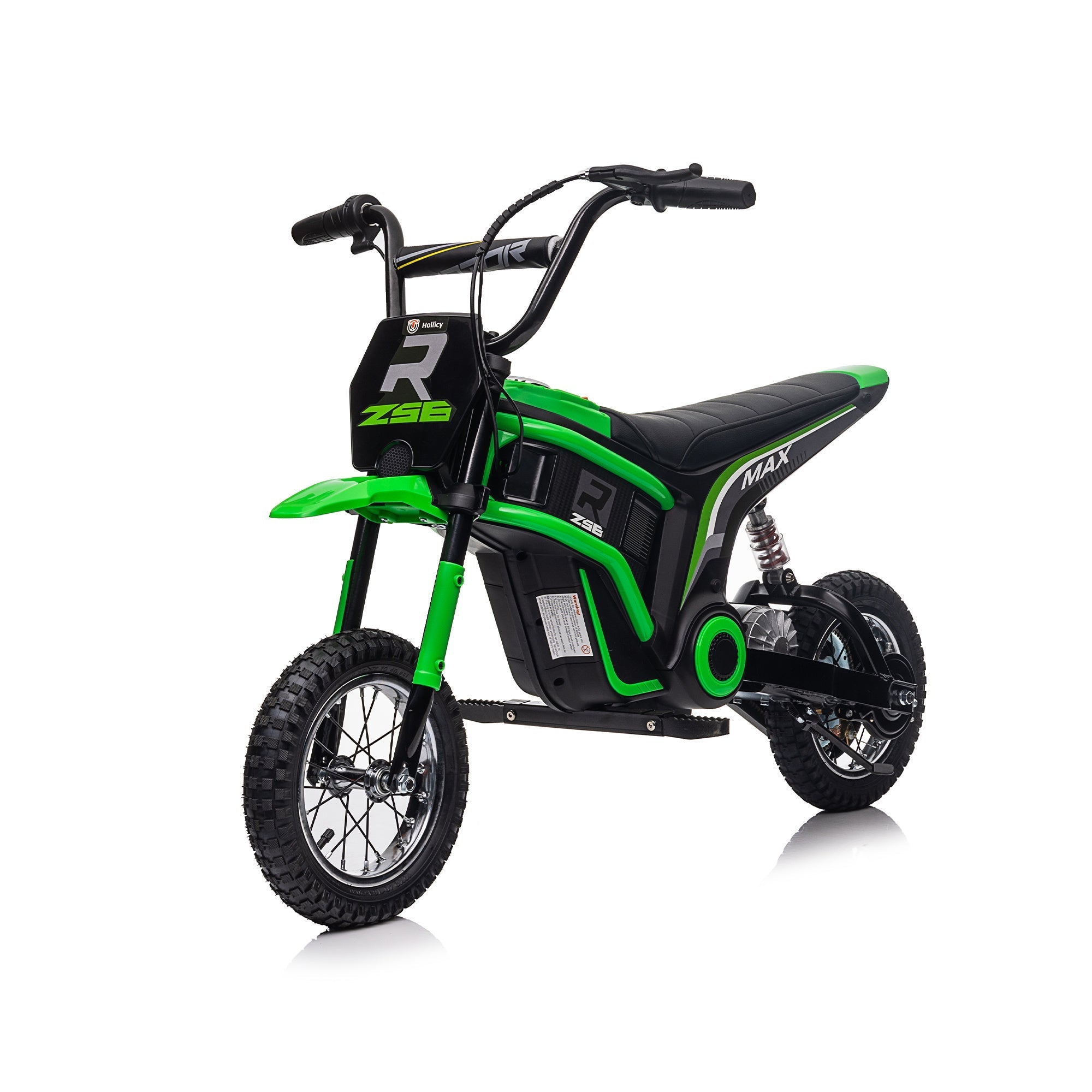 24V 14ah Kids Ride On 24V Electric Motocross Motorcycle Dirt Bike-XXL large Green