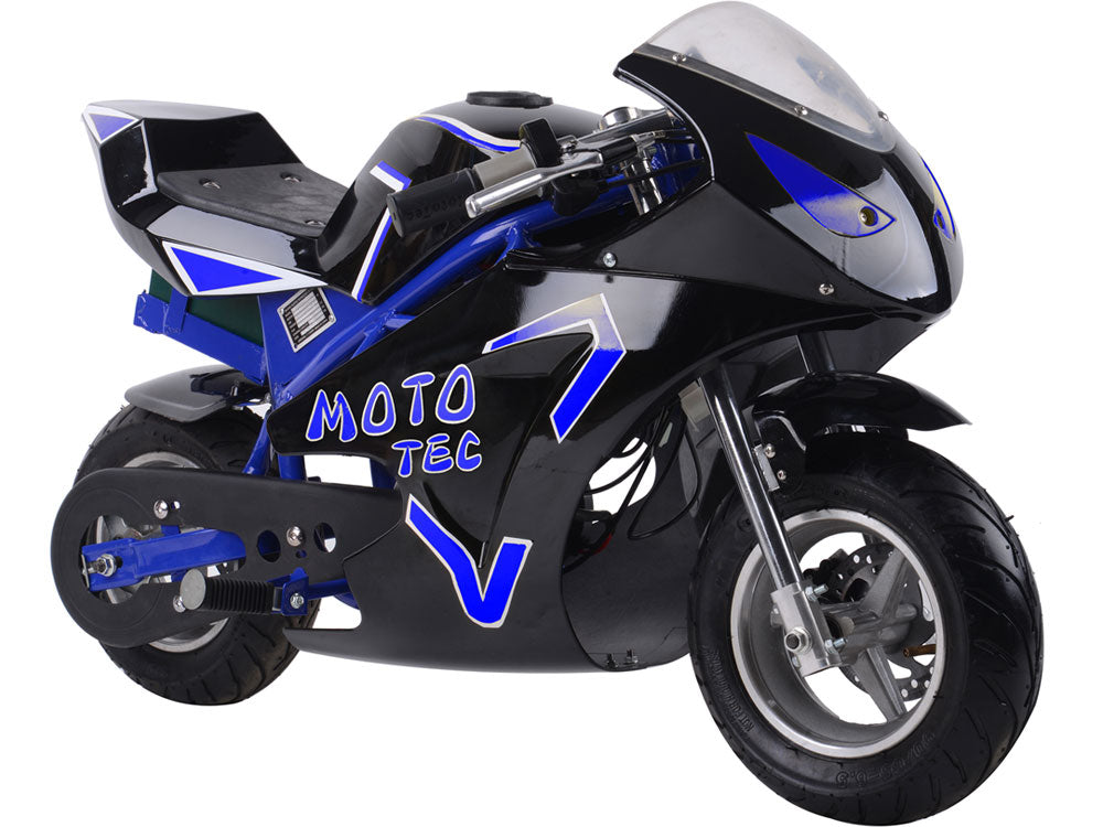 MotoTec 36v 500w Electric Pocket Sport Bike GT Blue