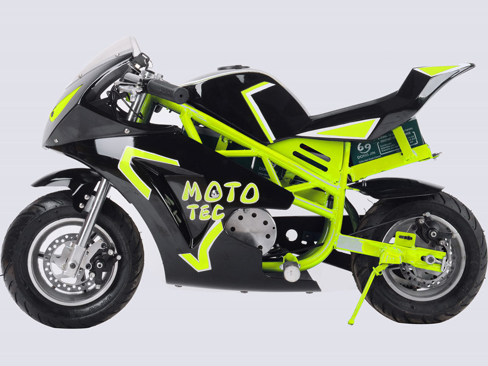 MotoTec 36v 500w Electric Pocket Sport Bike GT Yellow