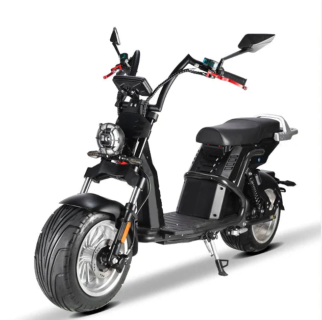 Black 4000W electric LED USB charging 6A two-wheeled scooter 25 / 45 km/h load 200kg driving 90km travel