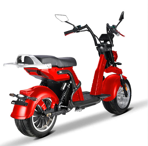 Red 4000W electric LED USB charging 6A two-wheeled scooter 25 / 45 km/h load 200kg driving 90km travel