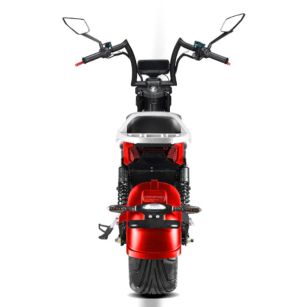 Red 4000W electric LED USB charging 6A two-wheeled scooter 25 / 45 km/h load 200kg driving 90km travel