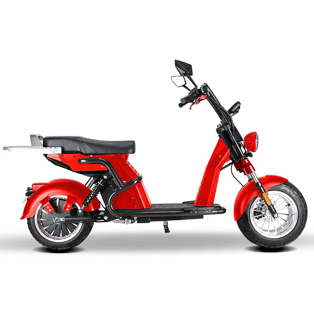 Red 4000W electric LED USB charging 6A two-wheeled scooter 25 / 45 km/h load 200kg driving 90km travel