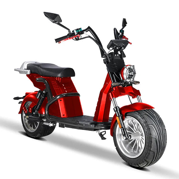 Red 4000W electric LED USB charging 6A two-wheeled scooter 25 / 45 km/h load 200kg driving 90km travel