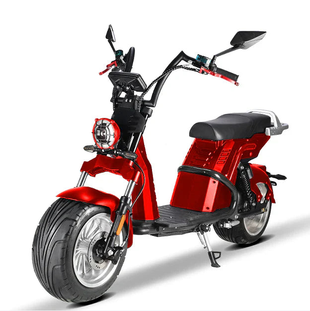 Red 4000W electric LED USB charging 6A two-wheeled scooter 25 / 45 km/h load 200kg driving 90km travel
