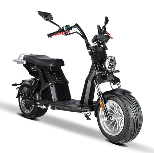 Black 4000W electric LED USB charging 6A two-wheeled scooter 25 / 45 km/h load 200kg driving 90km travel